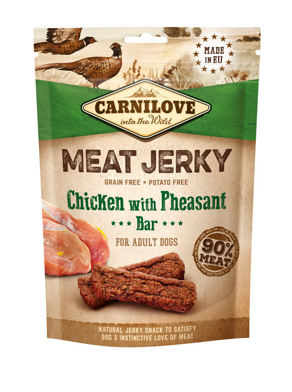 CARNILOVE - Jerky Barre Protéinée Poulet Faisan 🐔🦃