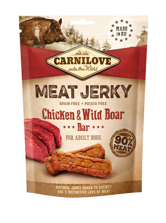 CARNILOVE - Jerky Barre Protéinée Poulet Sanglier🐔🐗