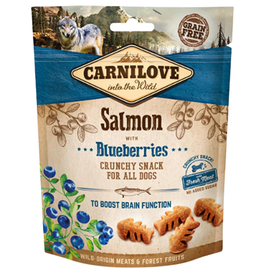 CARNILOVE - Crunchy Saumon & Myrtilles pour Chien 🐟