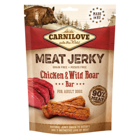 CARNILOVE - Jerky Barre Protéinée Poulet Sanglier🐔🐗