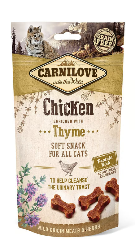 CARNILOVE - semi-humide au Poulet enrichie au thym pour chat