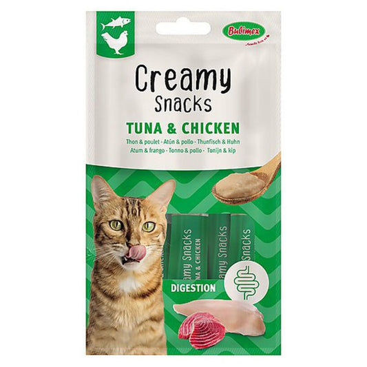 BUBIMEX - Crème à Lécher x4 Thon et Poulet pour Chats - 60g