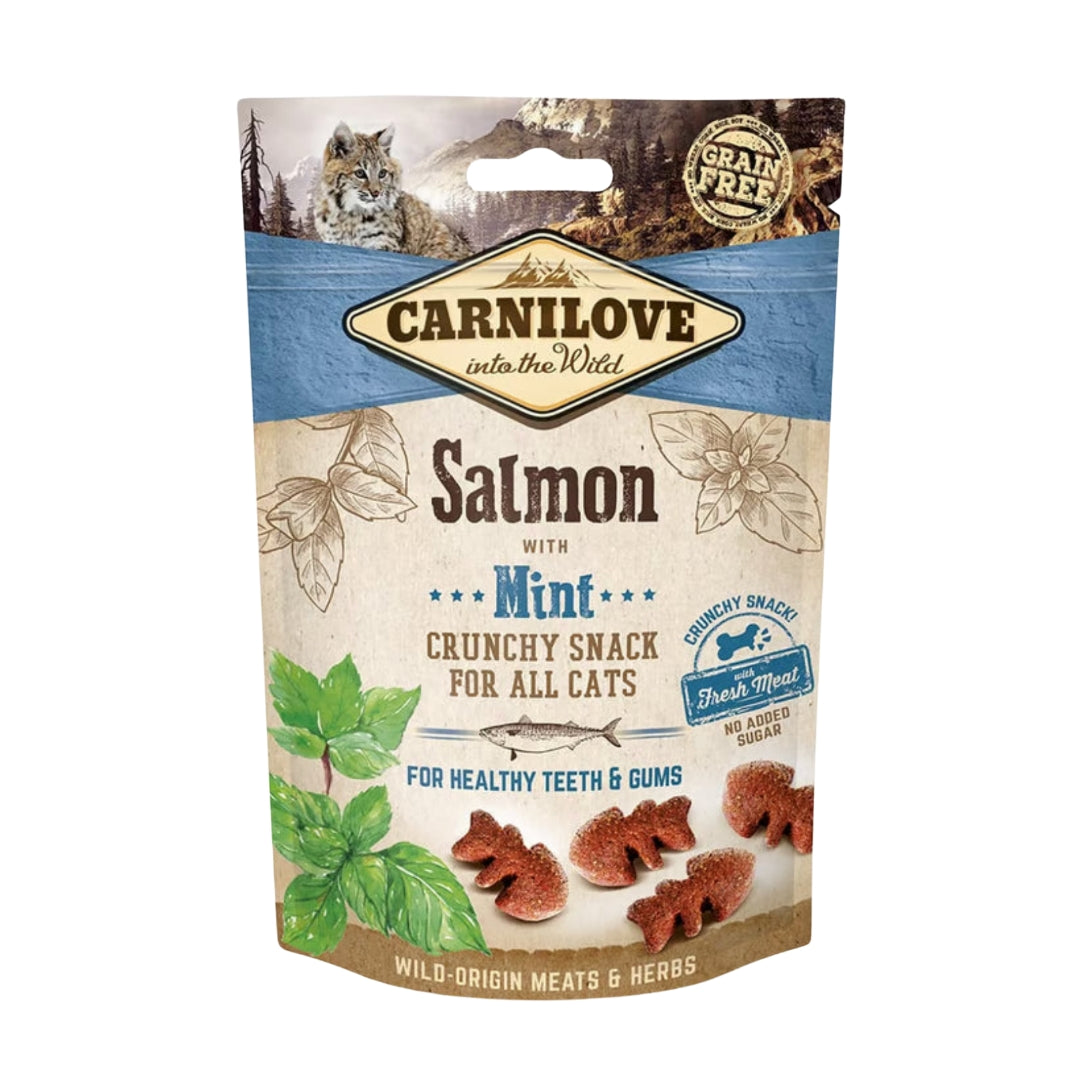 CARNILOVE - Crunchy au Saumon avec menthe pour chat