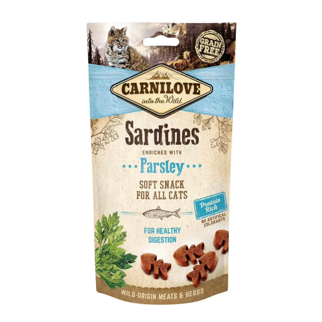 CARNILOVE - semi-humide à la Sardine enrichie au persil pour chat