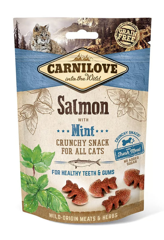 CARNILOVE - Crunchy au Saumon avec menthe pour chat