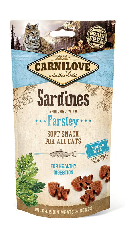 CARNILOVE - semi-humide à la Sardine enrichie au persil pour chat